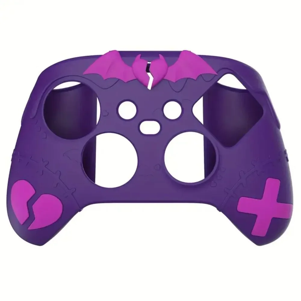 Goth Emo Gamer Girl Kawaii Cute Purple Xbox Controller Cover w/ Thumb Bat Grips